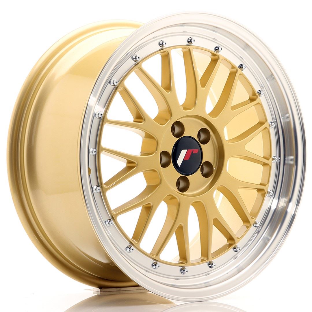 JR Wheels JR23 16x7 ET20 4x100 Gold w/Machined Lip