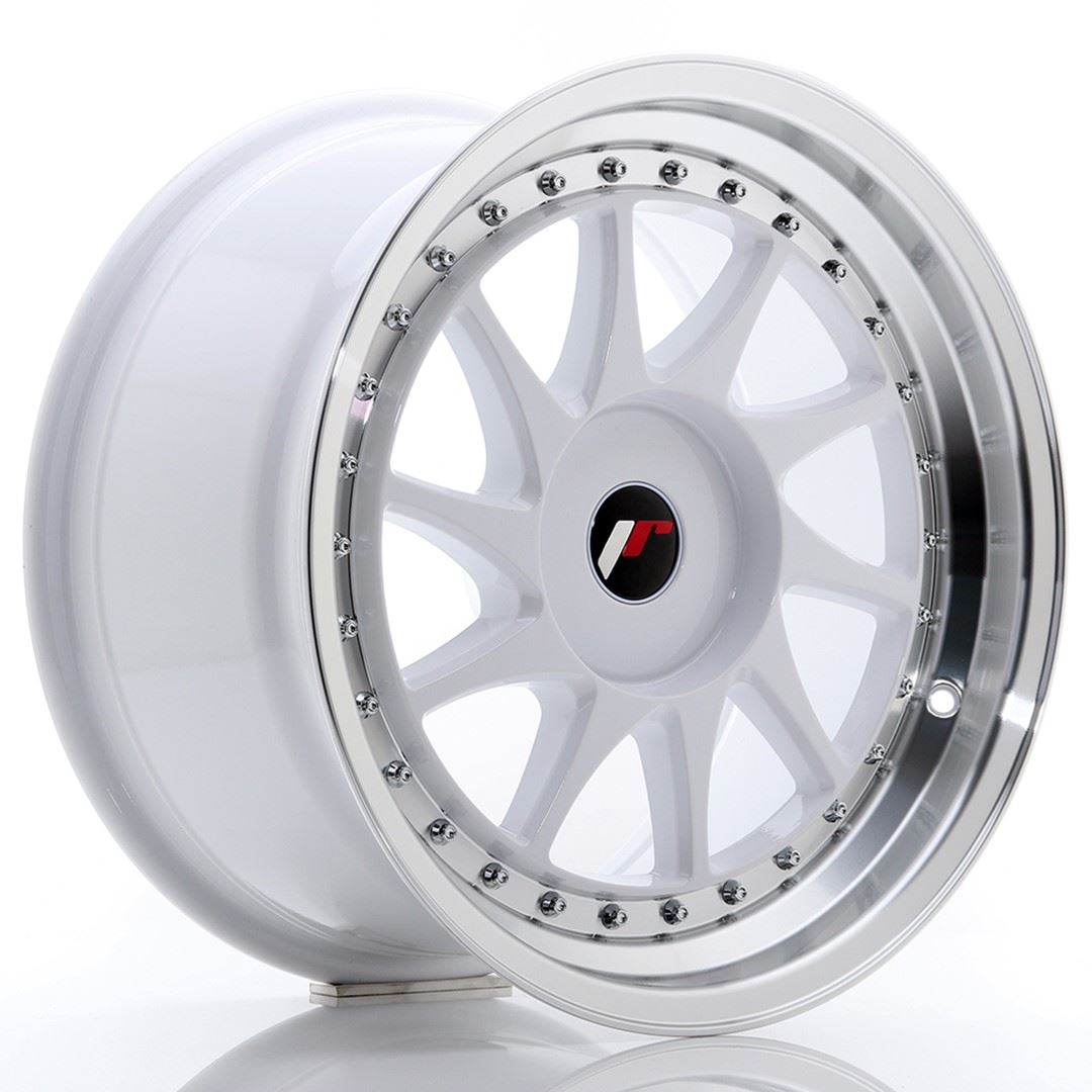 JR Wheels JR26 16x8 ET25 4x100/108 White w/Machined Lip