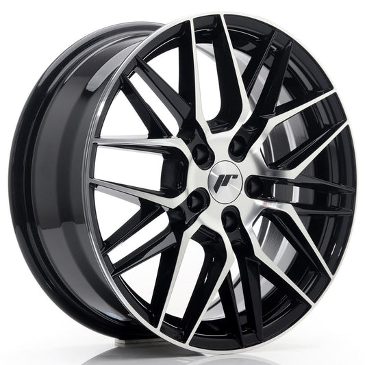 JR Wheels JR28 17x7 ET40 4x100 Gloss Black Machined Face