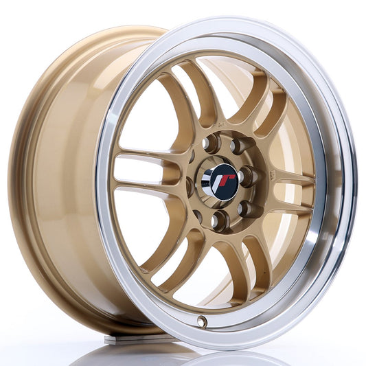 JR Wheels JR7 16x7 ET38 4x100/114 Gold w/Machined Lip