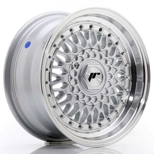 JR Wheels JR9 17x10 ET20 5x112/120 Silver w/Machined Lip+Silver Rivets