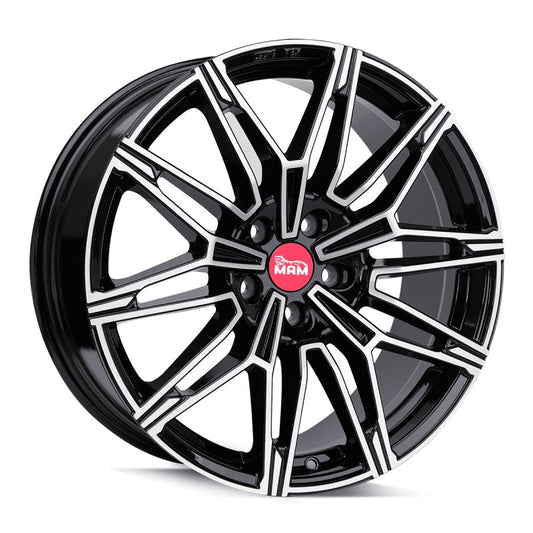 MAM Felgen B3N 19, 8.5, 5, 112, 30, 66.65, BLACK FRONT POLISH,