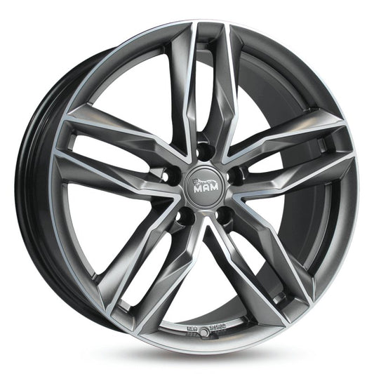 MAM Felgen RS3 18, 8, 5, 112, 45, 66.6, MATT PALLADIUM FRONT POLISH,