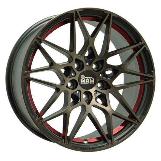 MAM Felgen B2 18, 8, 5, 112, 45, 72.6, BRONZE RED INSIDE,