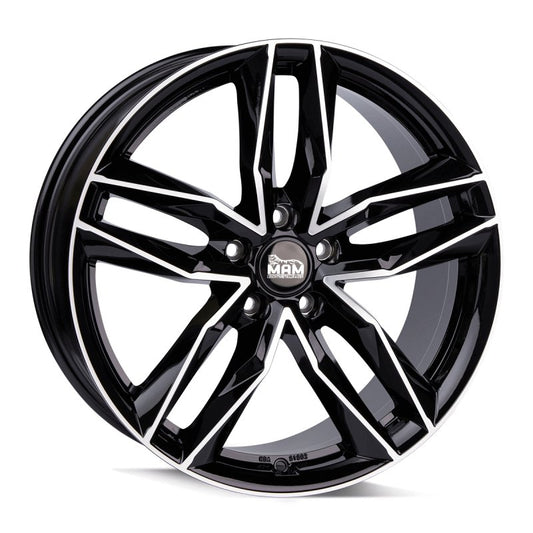 MAM Felgen RS3 18, 8, 5, 112, 45, 66.6, BLACK FRONT POLISH,