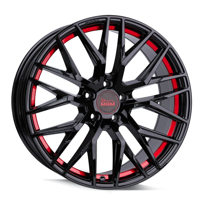 MAM Felgen RS4 17, 7.5, 5, 108, 45, 72.6, BLACK PAINTED RED INSIDE,