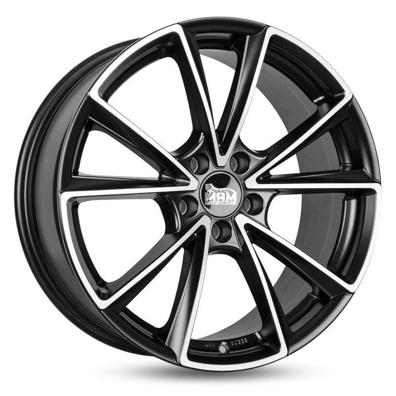 MAM Felgen A5 18, 8, 5, 112, 45, 66.6, MATT BLACK FRONT POLISH,