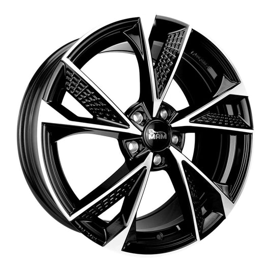 MAM Felgen RS6 18, 8, 5, 120, 35, 72.6, BLACK FRONT POLISH,