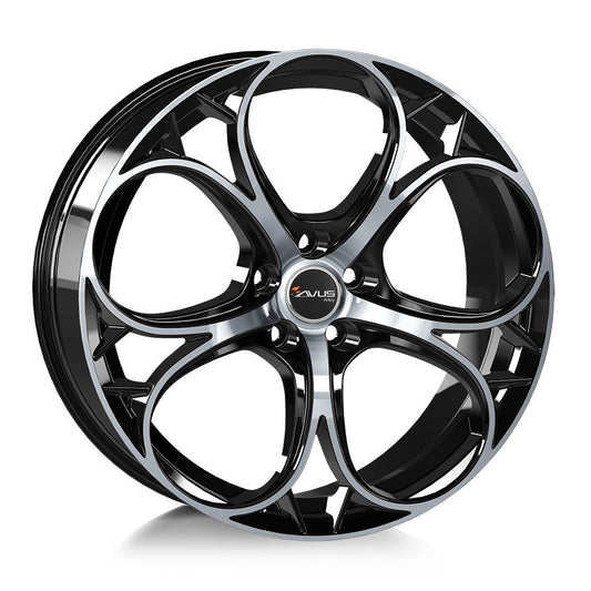 JANTA ALIAJ AVUS AC-520 7.5X17 5X110 ET30 BLACK POLISHED