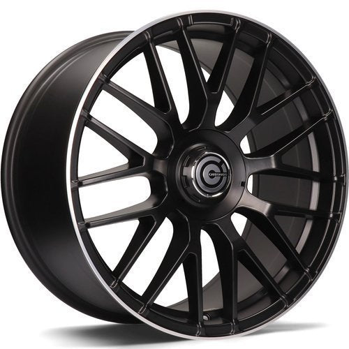 Janta aliaj Carbonado Dark 8x18 5x112 et35  Deep Matt Black Lip Polished