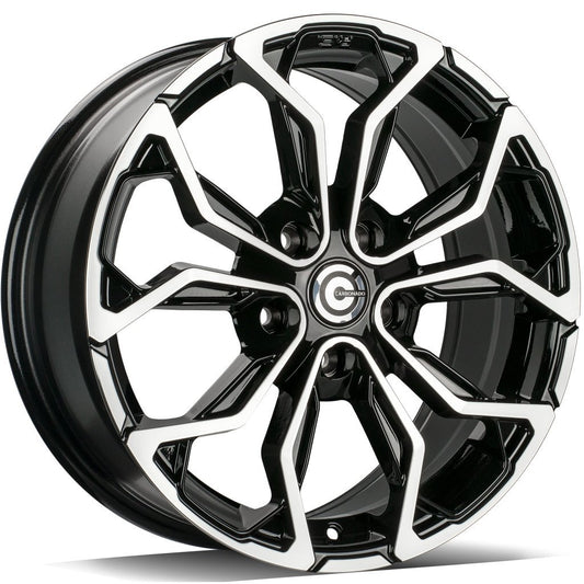 Janta aliaj Carbonado EXPLODE 7x17 5x114.3 et40  Black Front Polished
