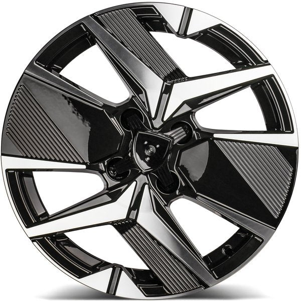 Janta aliaj Carbonado LOIRE 6.5x16 4x108 et32 FP - Black Front Polished