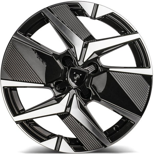 Janta aliaj Carbonado LOIRE 6.5x16 4x108 et32 FP - Black Front Polished