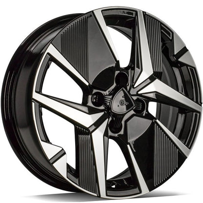 Janta aliaj Carbonado LOIRE 6.5x16 5x108 et40 FP - Black Front Polished