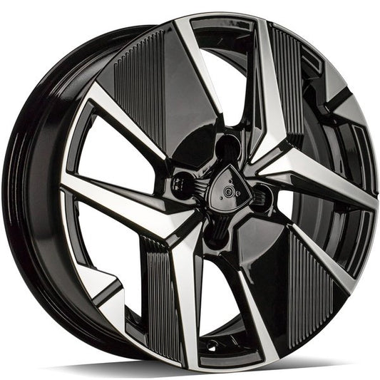 Janta aliaj Carbonado LOIRE 6.5x16 5x108 et40 FP - Black Front Polished