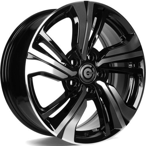 Janta aliaj Carbonado Monk 7x17 5x114.3 et45  Black Front Polished