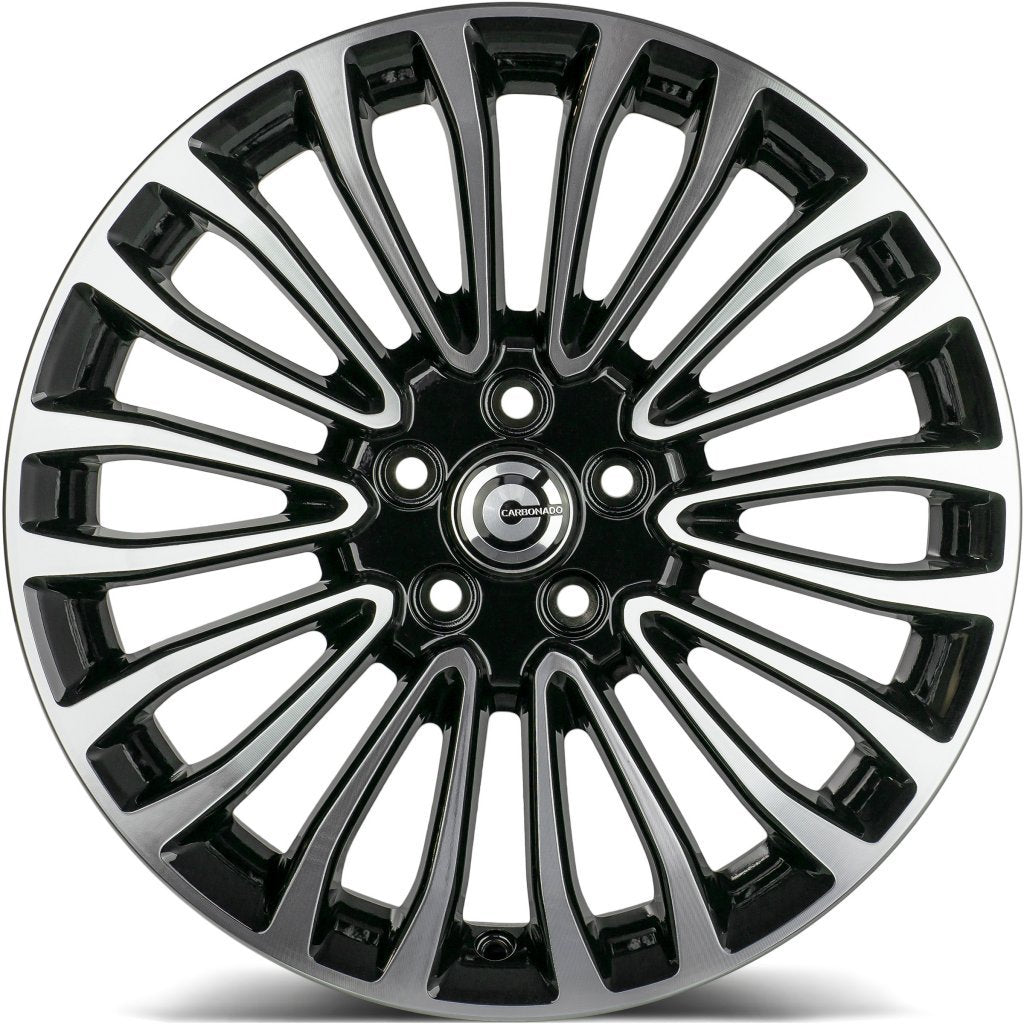 Janta aliaj Carbonado OHIO 8x18 5x108 et55  Black Front Polished