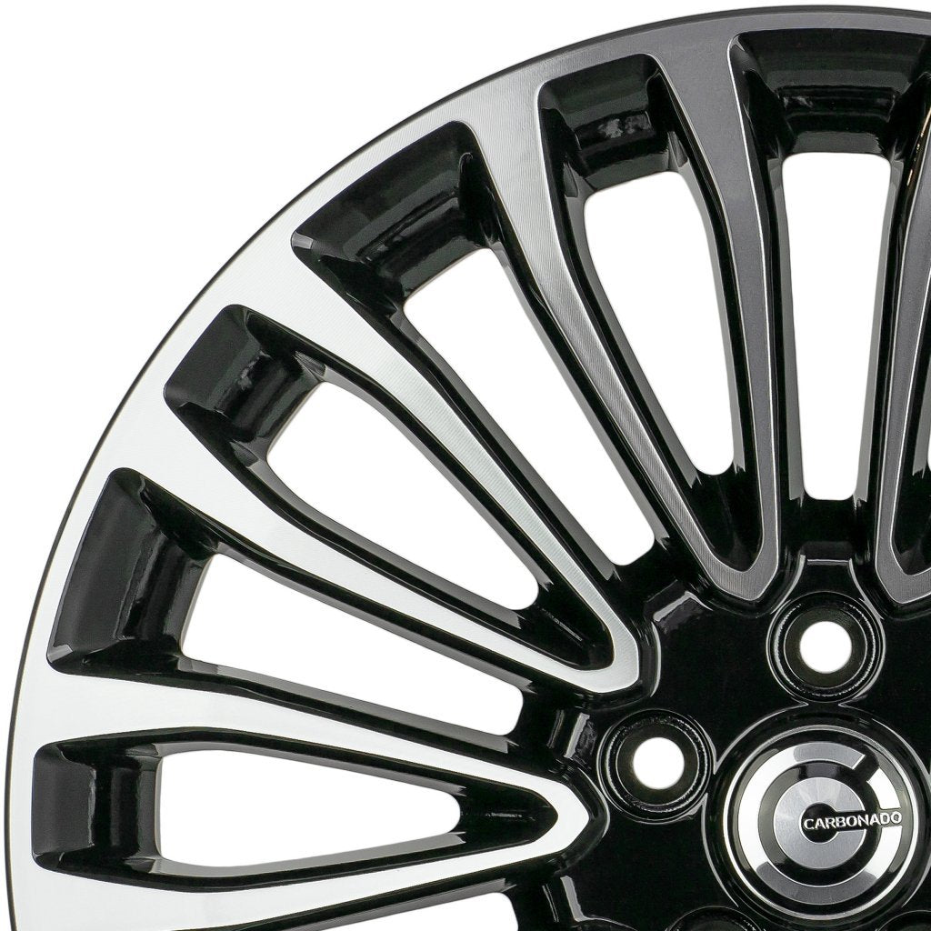 Janta aliaj Carbonado OHIO 8x18 5x108 et55  Black Front Polished