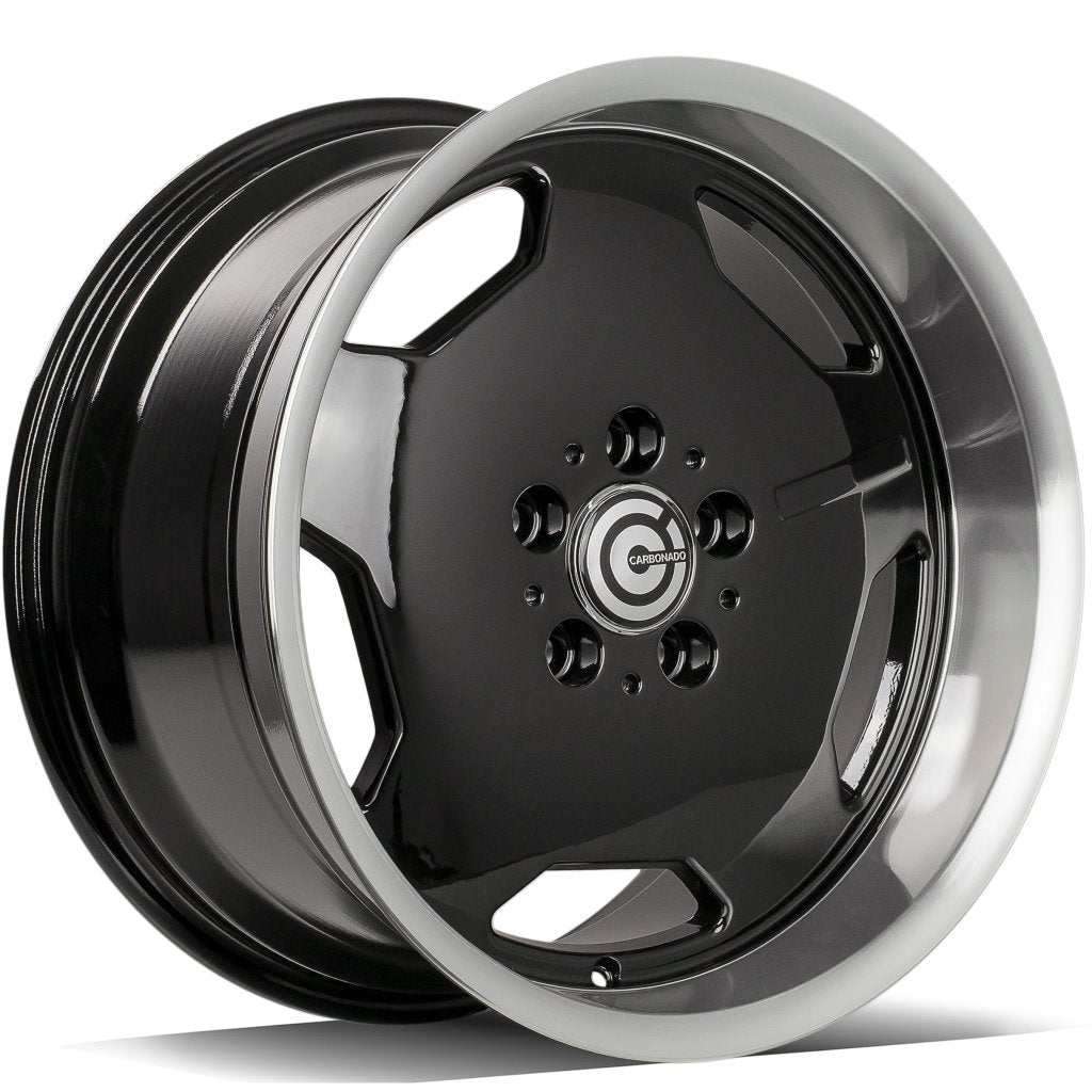 Janta aliaj Carbonado Retro 8x17 5x112 et35  Black Glossy Lip Polished