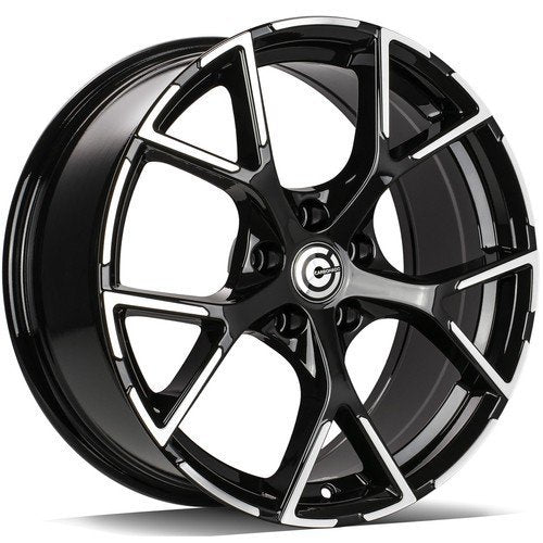 Janta aliaj Carbonado RIVER 8x18 5x112 et45 FP - Black Front Polished