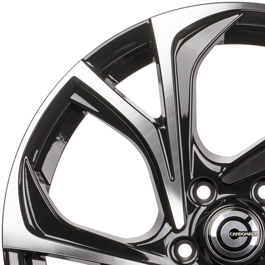 Janta aliaj Carbonado Tokio 8x18 5x114.3 et40  Black Front Polished