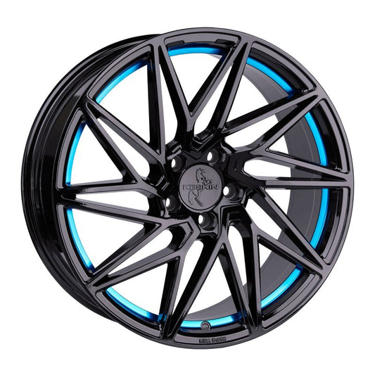 Janta aliaj Keskin Tuning KT20 8x18 5x112 et45 BLACK PAINTED BLUE INSIDE