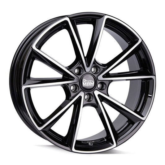 Janta aliaj MAM Felgen A5 8x19 5x112 et30 BLACK FRONT POLISH