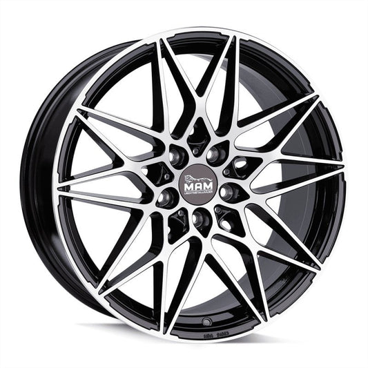 Janta aliaj MAM Felgen B2 8x18 5x112 et30 BLACK FRONT POLISH