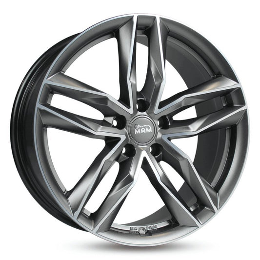 Janta aliaj MAM Felgen RS3 8x18 5x112 et45 MATT PALLADIUM FRONT POLISH