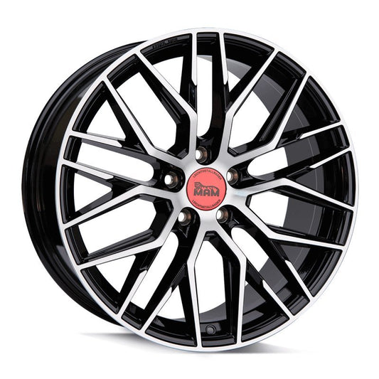 Janta aliaj MAM Felgen RS4 7x16 4x108 et35 BLACK FRONT POLISH