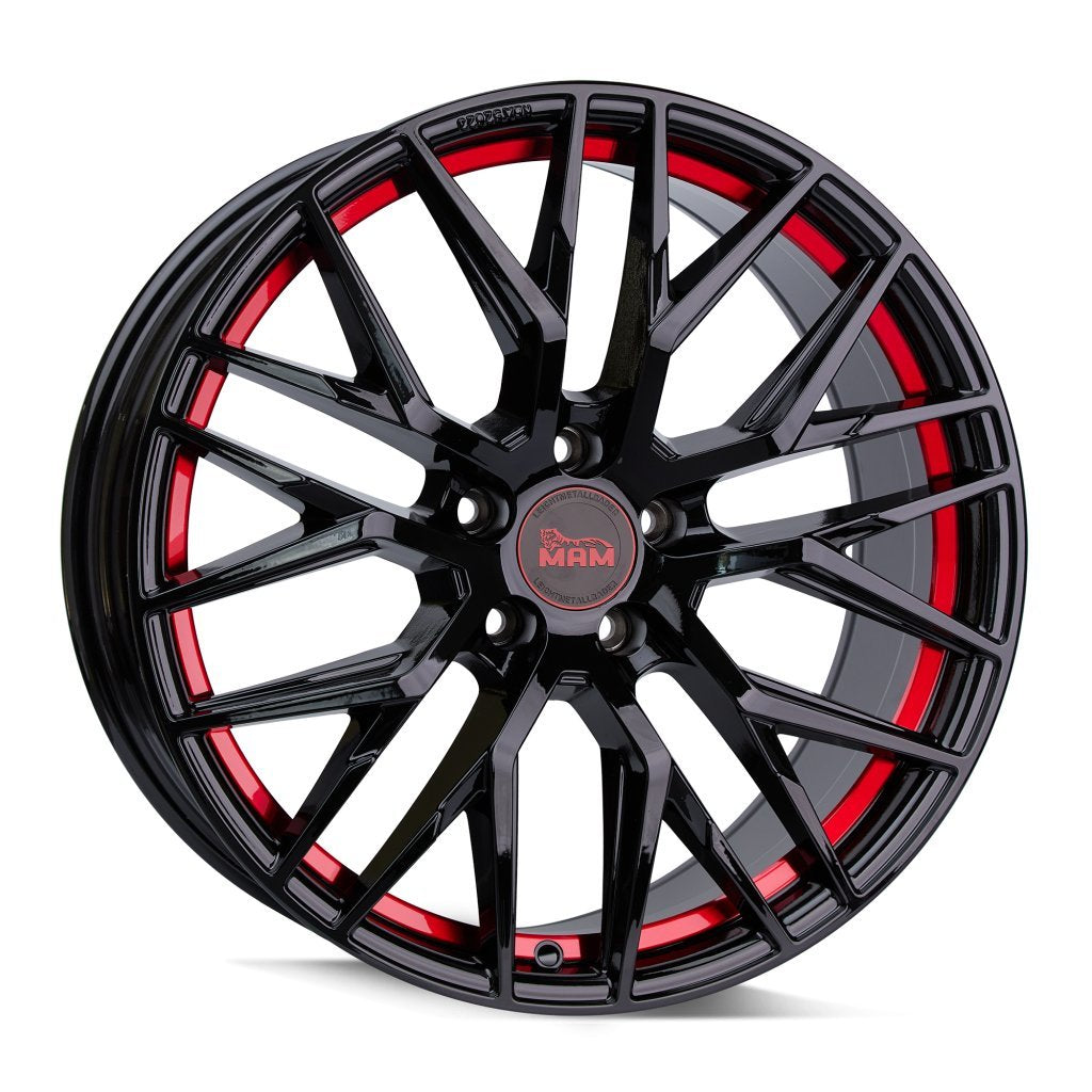 Janta aliaj MAM Felgen RS4 8.5x19 5x108 et45 BLACK PAINTED RED INSIDE