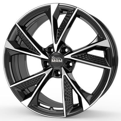 Janta aliaj MAM Felgen RS6 7x16 5x112 et40 BLACK FRONT POLISH