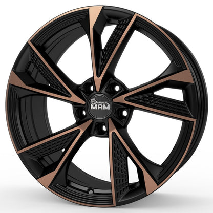 Janta aliaj MAM Felgen RS6 8x18 5x112 et30 MATT BLACK FRONT COPPER
