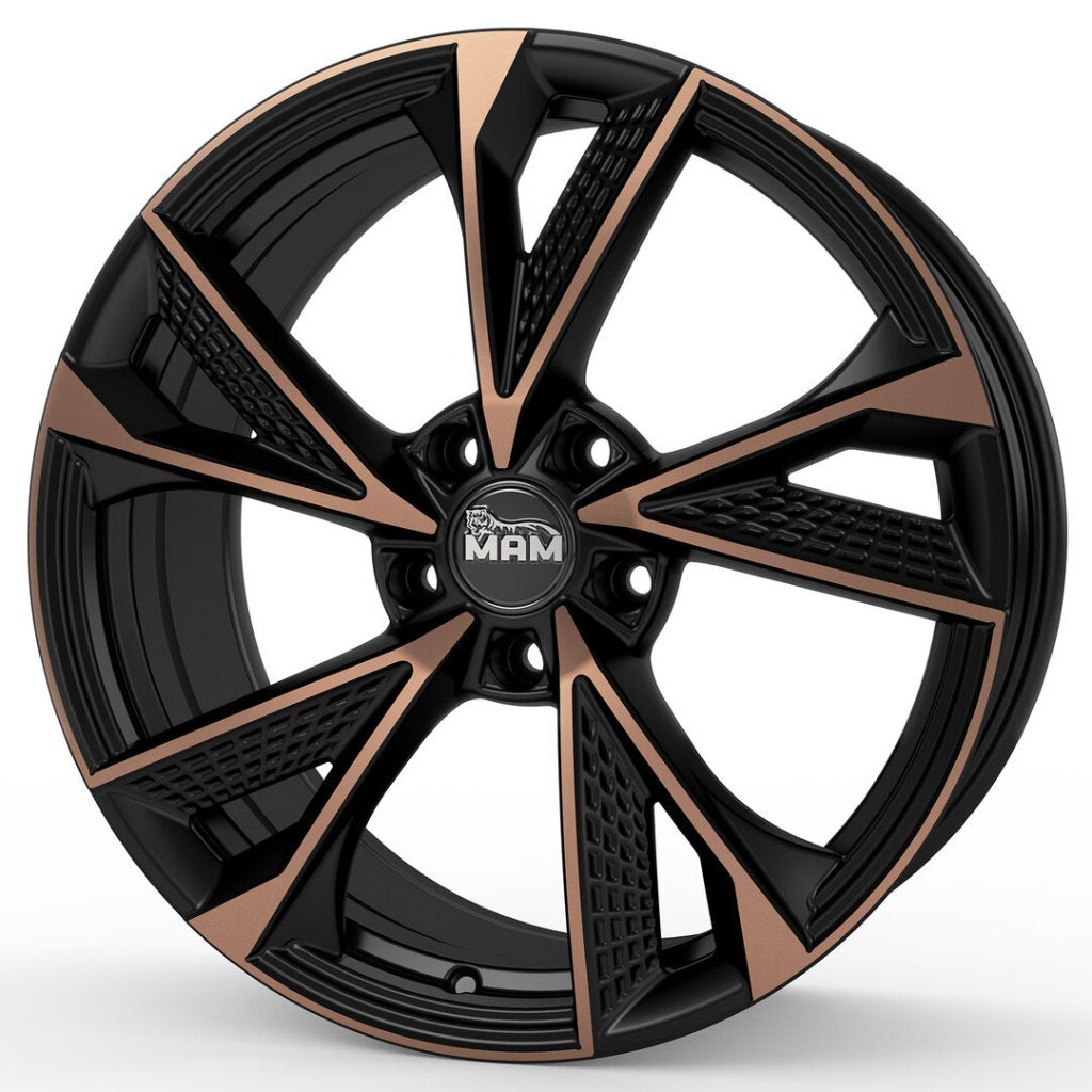 Janta aliaj MAM Felgen RS6 8x18 5x112 et45 MATT BLACK FRONT COPPER