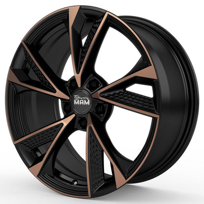 Janta aliaj MAM Felgen RS6 8x18 5x112 et30 MATT BLACK FRONT COPPER