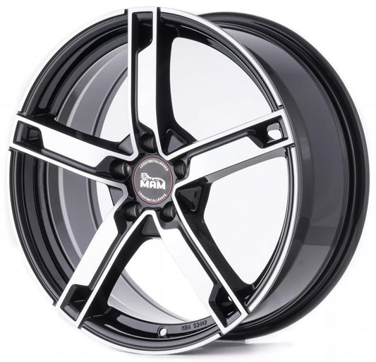 Janta aliaj MAM Felgen W4 6.5x16 5x112 et38 BLACK FRONT POLISH