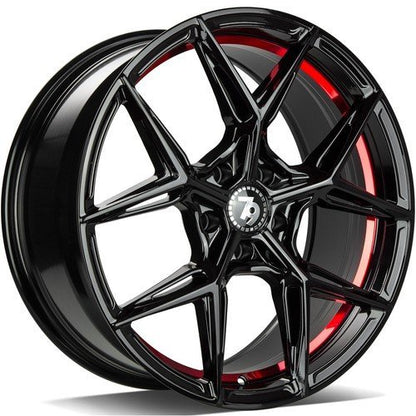 Janta aliaj Seventy9 SCF-B 9.5x19 5x120 et35  Black glossy red inner lip