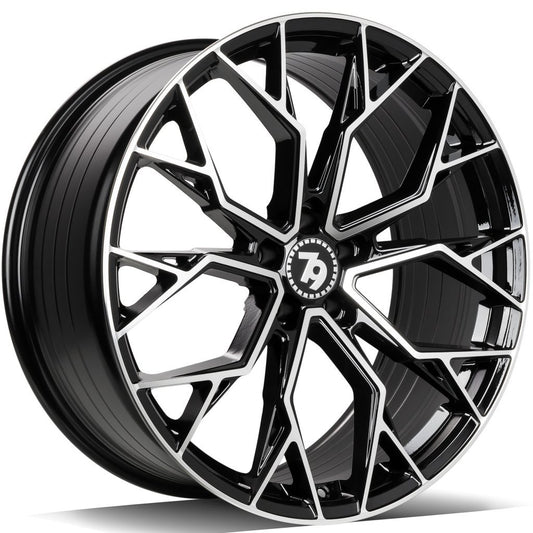 Janta aliaj Seventy9 SCF-H 8x18 5x112 et35  Black Front Polished