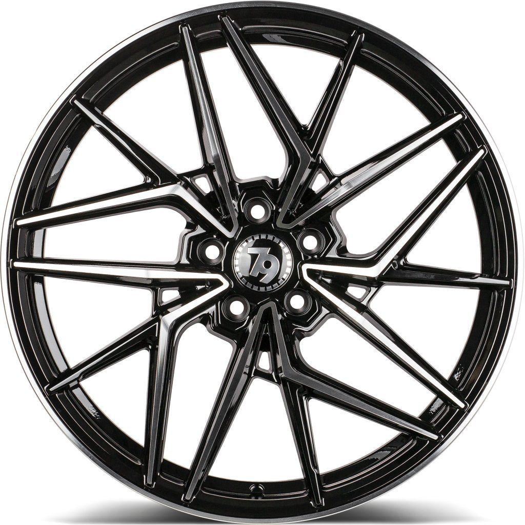 Janta aliaj Seventy9 SCF-I 9x20 5x112 et30  Black Front Polished