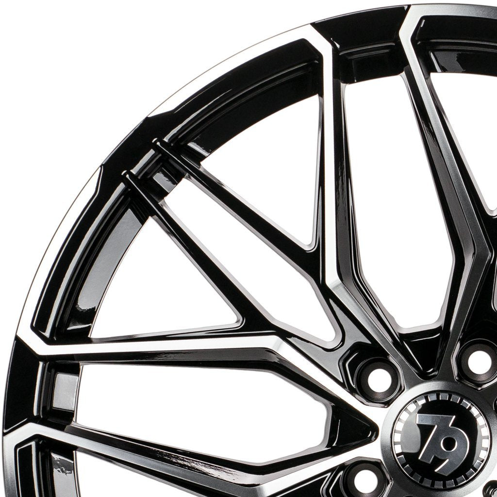 Janta aliaj Seventy9 SCF-J 8x18 5x114.3 et40  Black Front Polished
