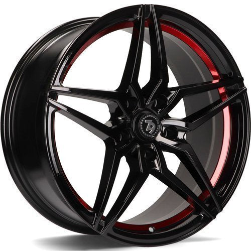 Janta aliaj Seventy9 SV-A 8x18 5x114.3 et40  Black glossy red inner lip