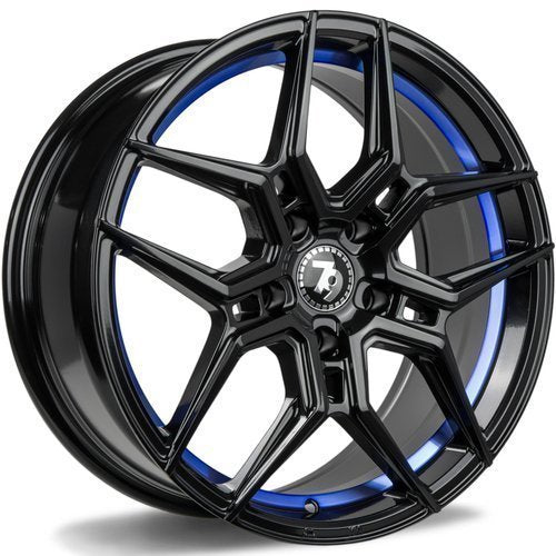 Janta aliaj Seventy9 SV-B 8.5x20 5x120 et35  Black glossy blue inner lip