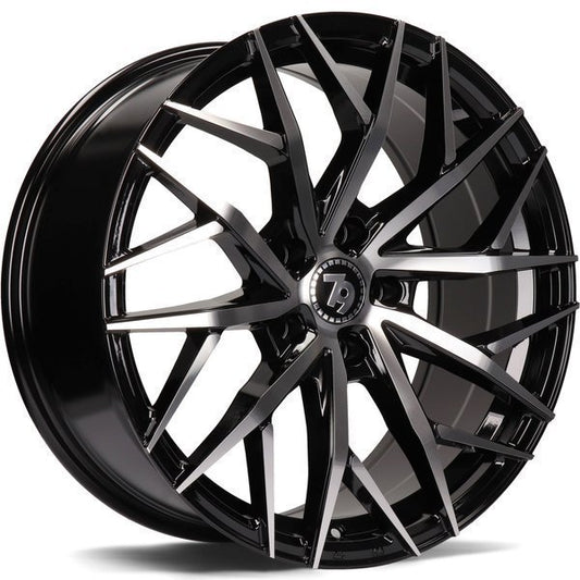 Janta aliaj Seventy9 SV-C 8x18 5x112 et30  Black Front Polished