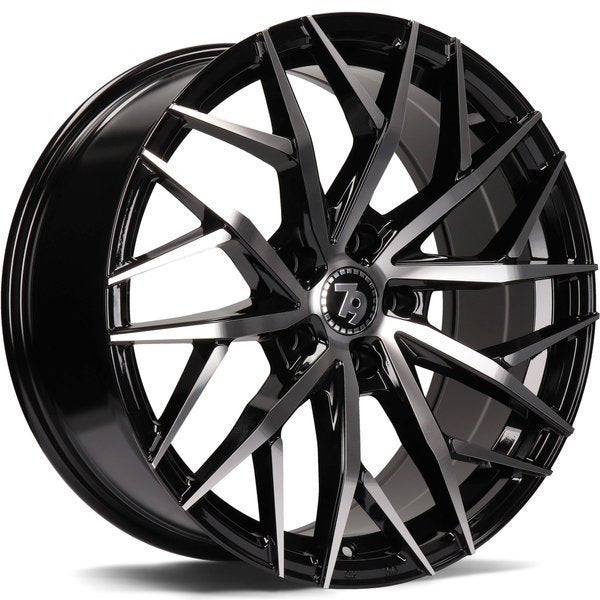 Janta aliaj Seventy9 SV-C 8x18 5x114.3 et40  Black Front Polished