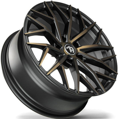 Janta aliaj Seventy9 SV-C 7.5x17 5x112 et40  Black Glossy Gold Front