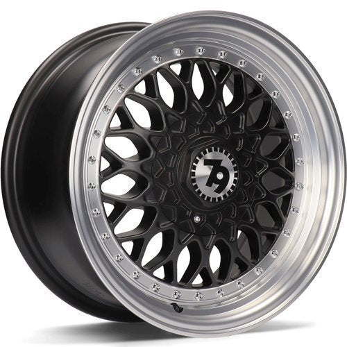 Janta aliaj Seventy9 SV-E 7.5x17 5x112 et35  Matt Black Front Polished Lip Polished