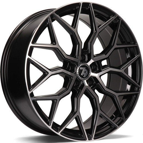 Janta aliaj Seventy9 SV-K 7x17 5x100 et40 FP - Black Front Polished