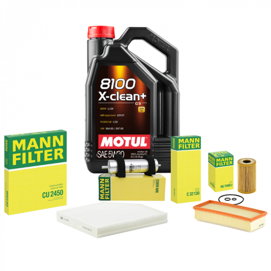Pachet Revizie Ulei MOTUL + Filtre Mann pentru Audi A4/A5 B8.5 2.0TDI 150cp