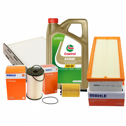 Pachet schimb ulei Castrol 5L+ filtre Mahle pentru grupul VAG - VW AUDI SKODA SEAT 1.9TDI, 2.0TDI